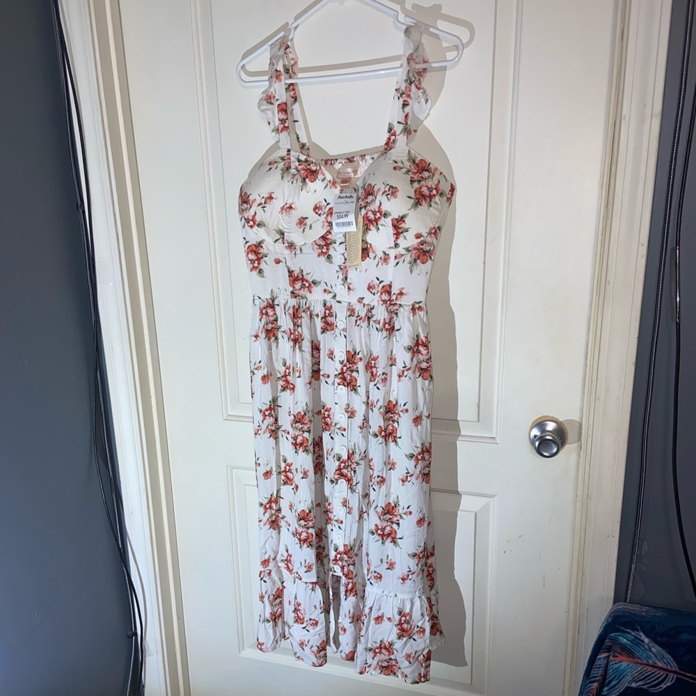 BOG Collective / white floral print dress / XXL / tags on